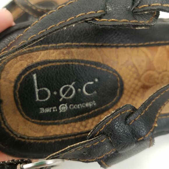 BOC Born Concept Kesia Slingback Strappy Sandals Black Shoes Womens Sz 10 C64306 - Picture 5 of 7